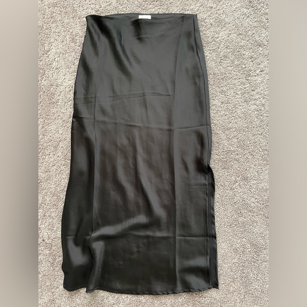 Princess Polly satin midi skirt with slits